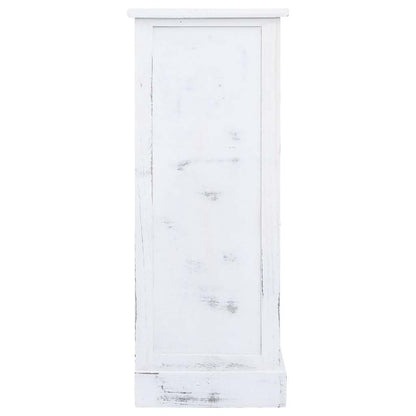vidaXL Drawer Cabinet | White | Paulownia wood | Medium | Drawer Cabinet