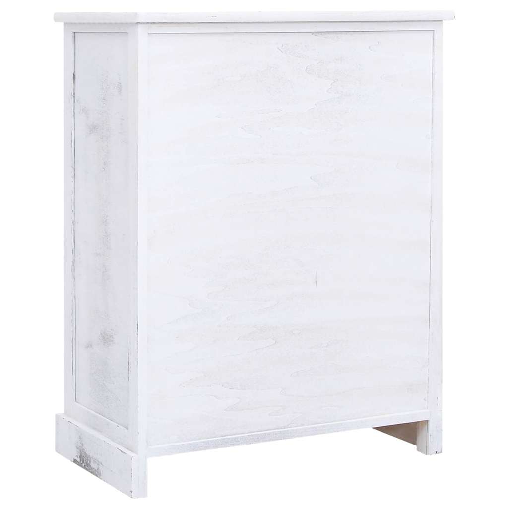 284180 vidaXL Drawer Cabinet White 60x30x75 cm Wood