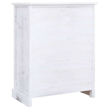 284180 vidaXL Drawer Cabinet White 60x30x75 cm Wood
