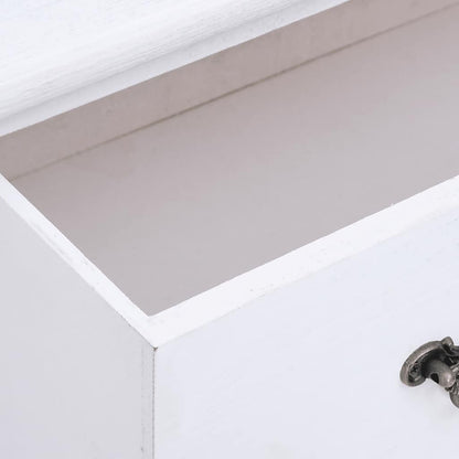 284180 vidaXL Drawer Cabinet White 60x30x75 cm Wood