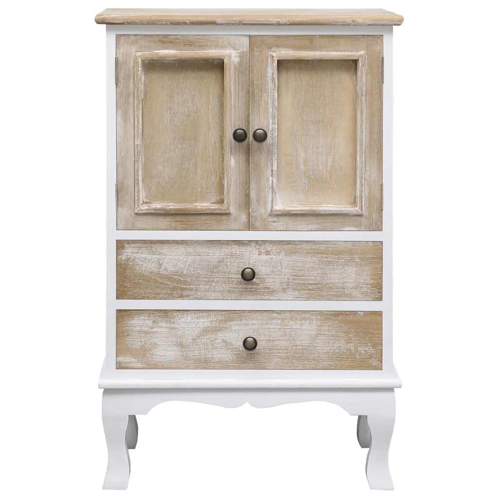 284181 vidaXL Drawer Cabinet White 50x30x80 cm Wood