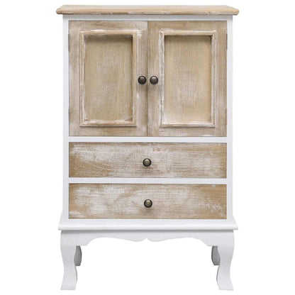 284181 vidaXL Drawer Cabinet White 50x30x80 cm Wood
