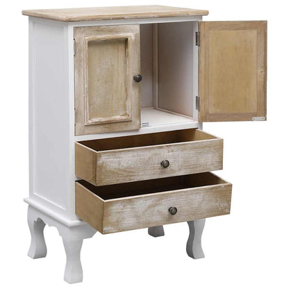 284181 vidaXL Drawer Cabinet White 50x30x80 cm Wood