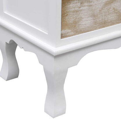 284181 vidaXL Drawer Cabinet White 50x30x80 cm Wood