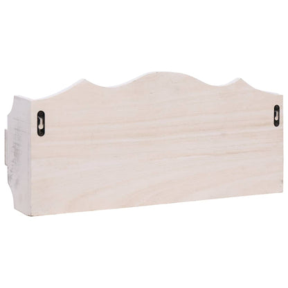 vidaXL Wall Mounted Coat Rack White 50x10x23 cm Wood