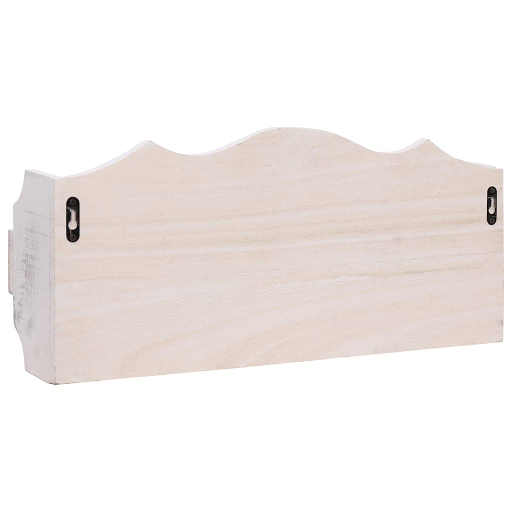 284231 vidaXL Wall Mounted Coat Rack White 50x10x23 cm Wood