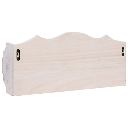 284231 vidaXL Wall Mounted Coat Rack White 50x10x23 cm Wood