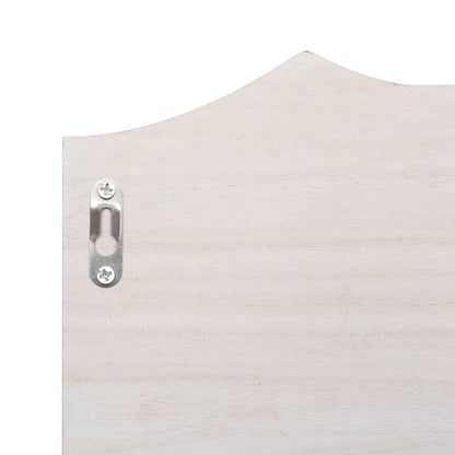 vidaXL Wall Mounted Coat Rack White 50x10x23 cm Wood