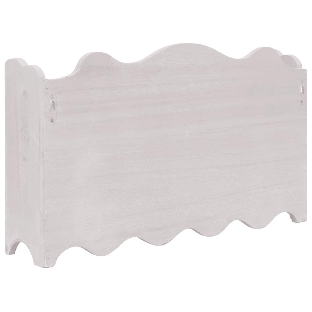 284235 vidaXL Wall Mounted Coat Rack White 50x10x30 cm Wood