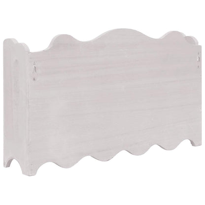 284235 vidaXL Wall Mounted Coat Rack White 50x10x30 cm Wood