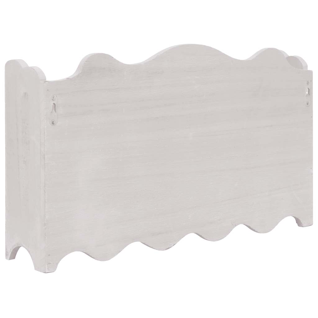284235 vidaXL Wall Mounted Coat Rack White 50x10x30 cm Wood