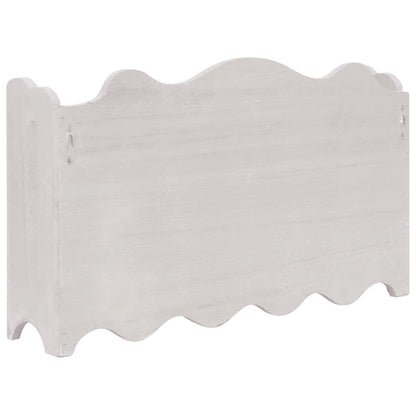 284235 vidaXL Wall Mounted Coat Rack White 50x10x30 cm Wood