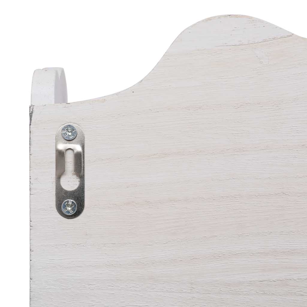 284235 vidaXL Wall Mounted Coat Rack White 50x10x30 cm Wood