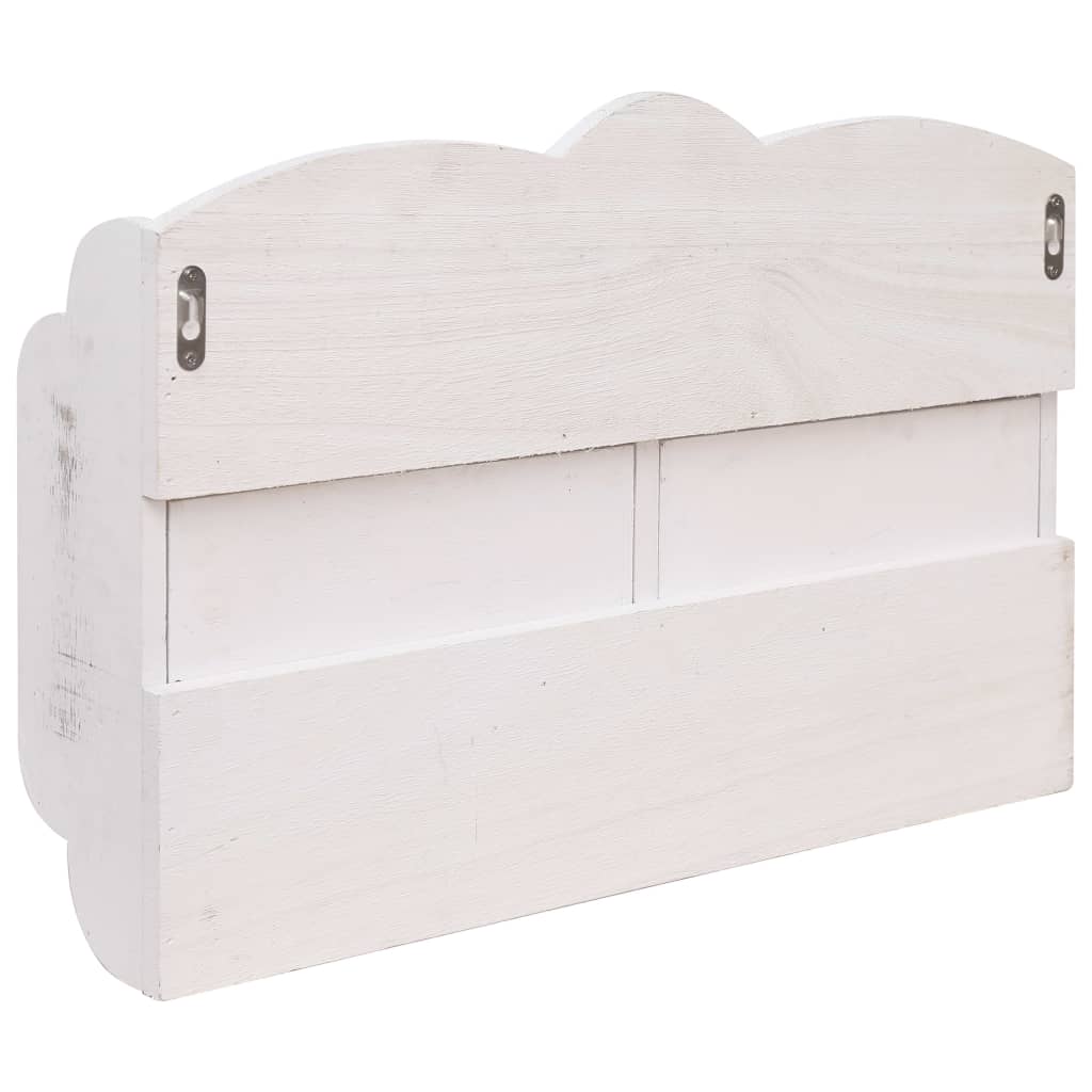 284239 vidaXL Wall Mounted Coat Rack White 50x10x34 cm Wood