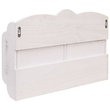 284239 vidaXL Wall Mounted Coat Rack White 50x10x34 cm Wood