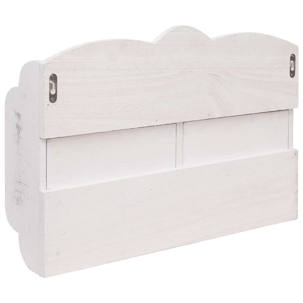 284239 vidaXL Wall Mounted Coat Rack White 50x10x34 cm Wood