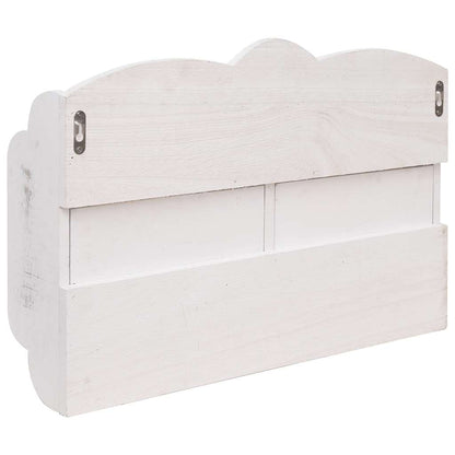 284239 vidaXL Wall Mounted Coat Rack White 50x10x34 cm Wood