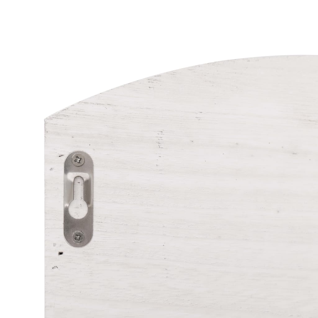284239 vidaXL Wall Mounted Coat Rack White 50x10x34 cm Wood