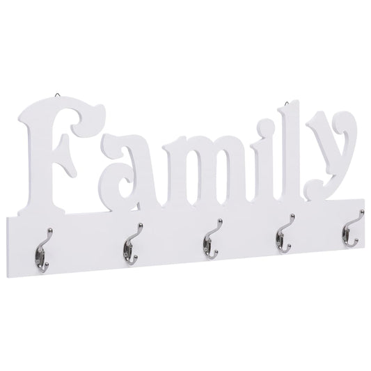 vidaXL Wall Mounted Coat Rack FAMILY 74x29.5 cm