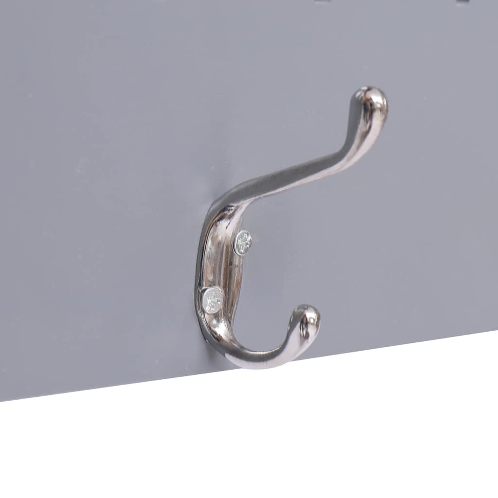 284246 vidaXL Wall Mounted Coat Rack FAMILY Grey 74x29,5 cm
