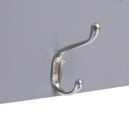 284246 vidaXL Wall Mounted Coat Rack FAMILY Grey 74x29,5 cm