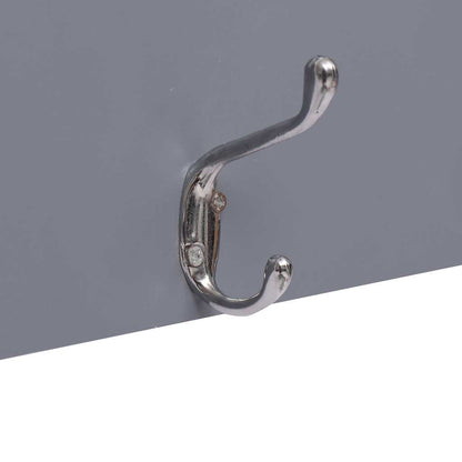284248 vidaXL Wall Mounted Coat Rack WELCOME Grey 74x29,5 cm
