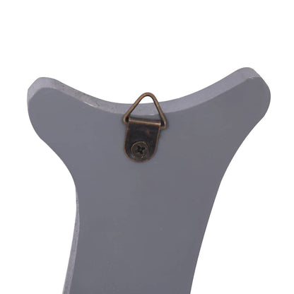 284248 vidaXL Wall Mounted Coat Rack WELCOME Grey 74x29,5 cm