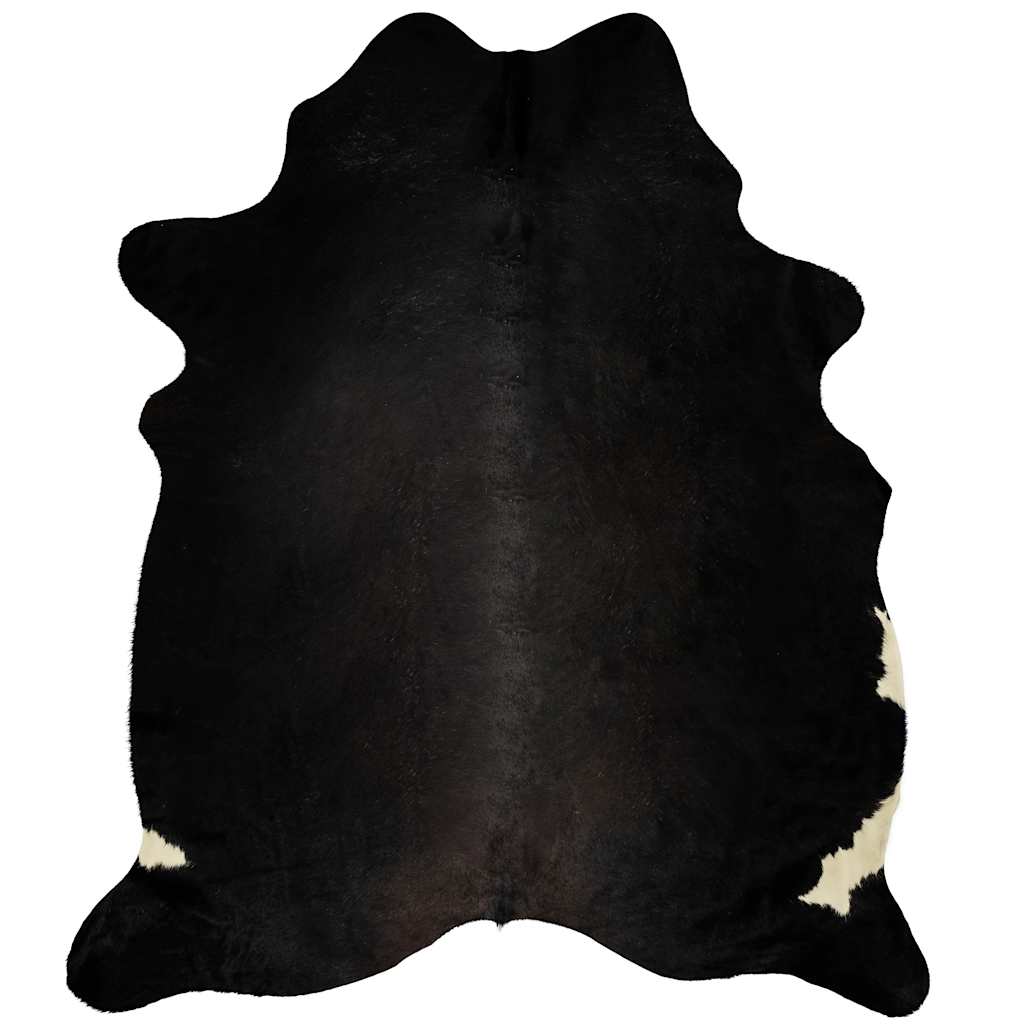 284341 vidaXL Real Cow Hide Rug Black 150x170 cm
