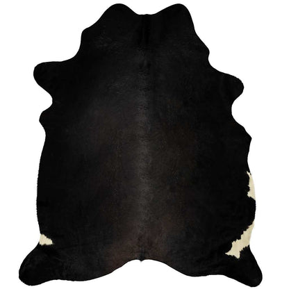 284341 vidaXL Real Cow Hide Rug Black 150x170 cm