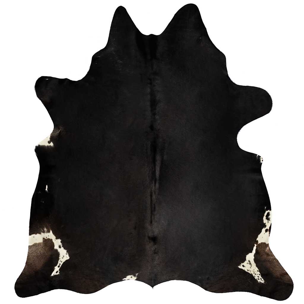 284341 vidaXL Real Cow Hide Rug Black 150x170 cm