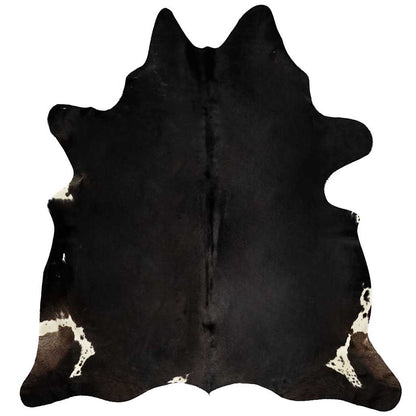 284341 vidaXL Real Cow Hide Rug Black 150x170 cm