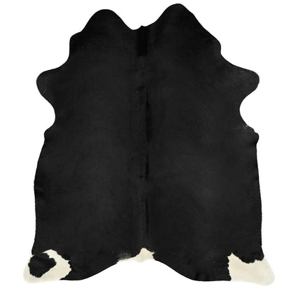 284341 vidaXL Real Cow Hide Rug Black 150x170 cm