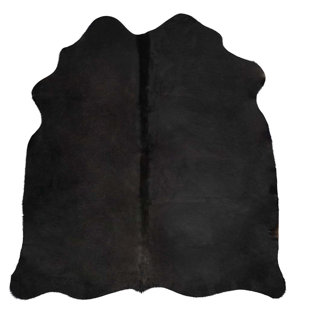 284341 vidaXL Real Cow Hide Rug Black 150x170 cm