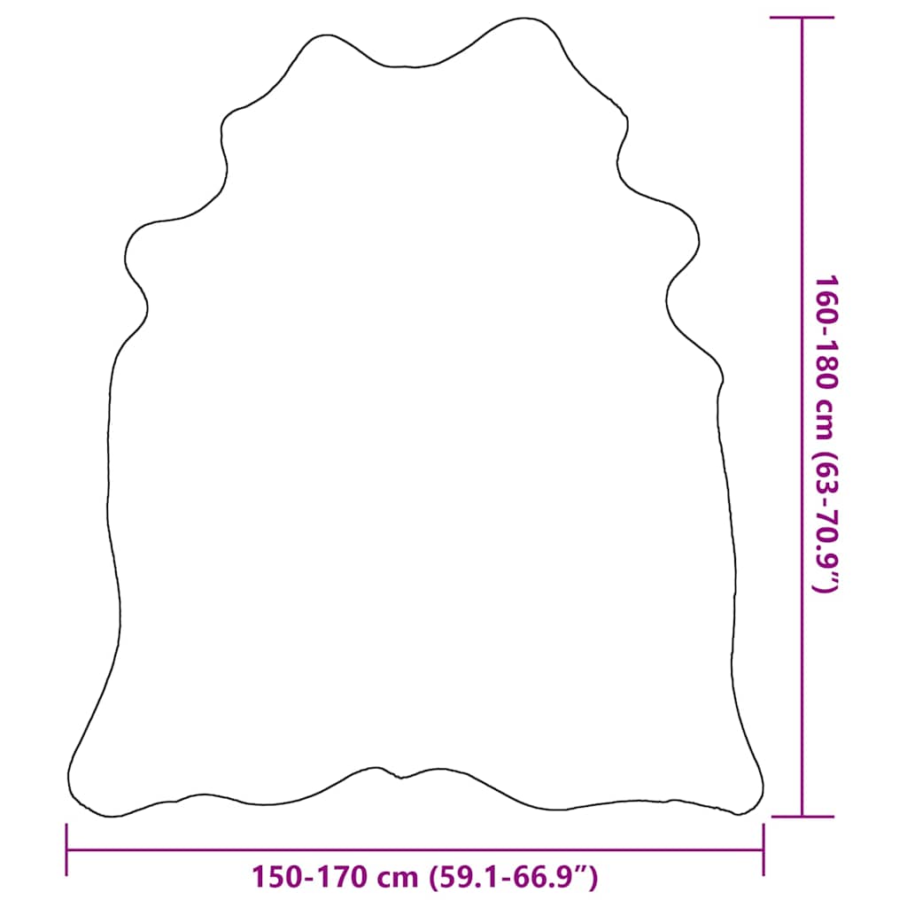 284341 vidaXL Real Cow Hide Rug Black 150x170 cm