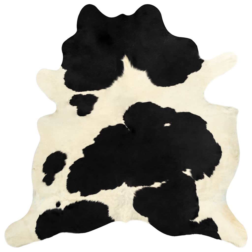 284343 vidaXL Real Cow Hide Rug Black and White 150x170 cm