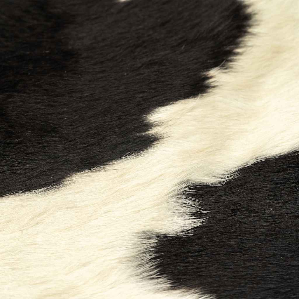 vidaXL Real Cow Hide Rug Black and White 150x170 cm
