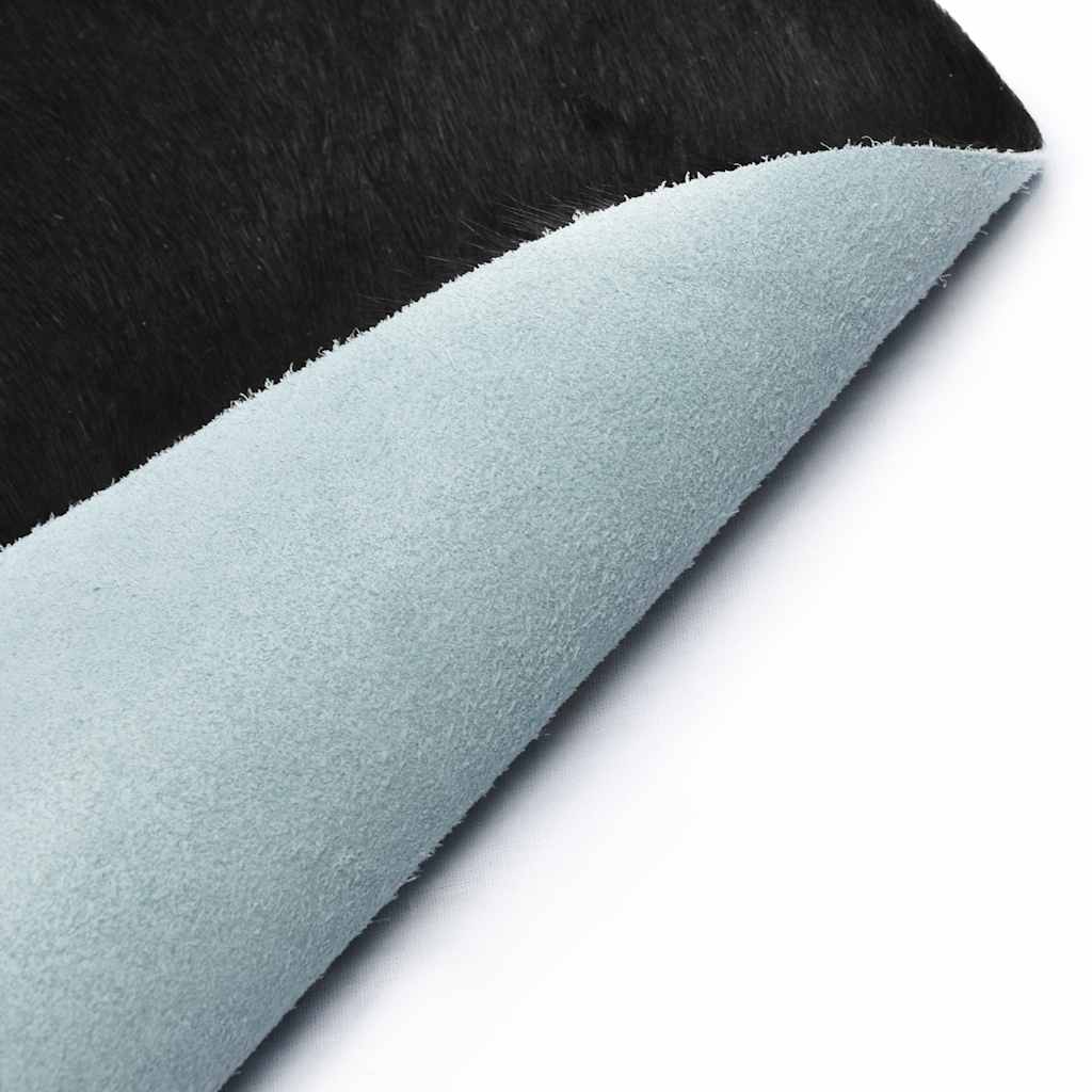 284343 vidaXL Real Cow Hide Rug Black and White 150x170 cm