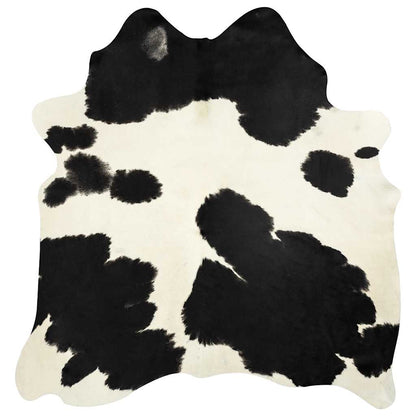 284343 vidaXL Real Cow Hide Rug Black and White 150x170 cm