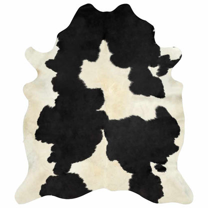 284343 vidaXL Real Cow Hide Rug Black and White 150x170 cm