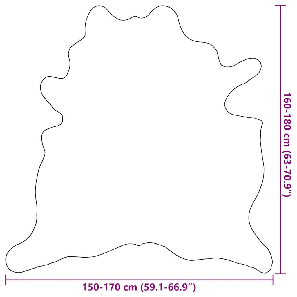 vidaXL Real Cow Hide Rug Black and White 150x170 cm