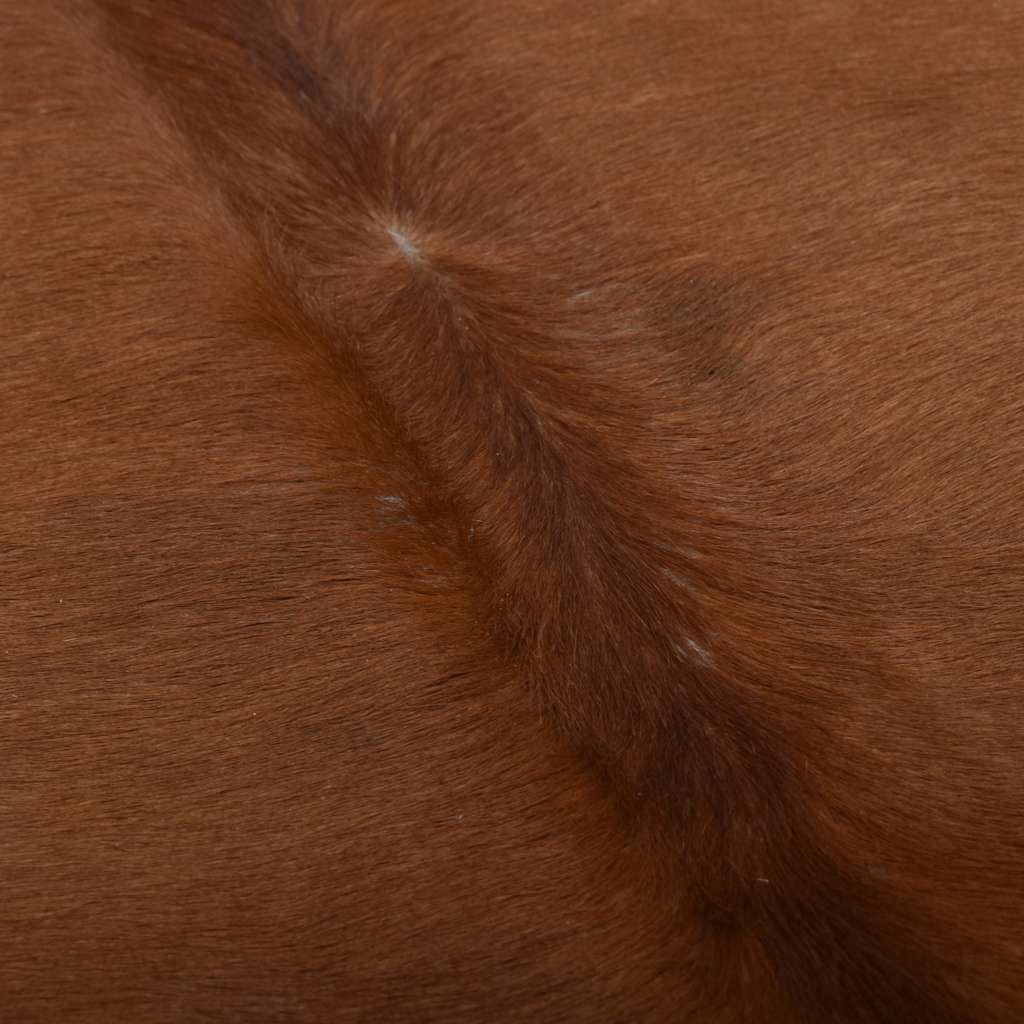 vidaXL Real Cow Hide Rug Brown and White 150x170 cm