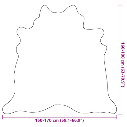 284345 vidaXL Real Cow Hide Rug 150x170 cm Beige