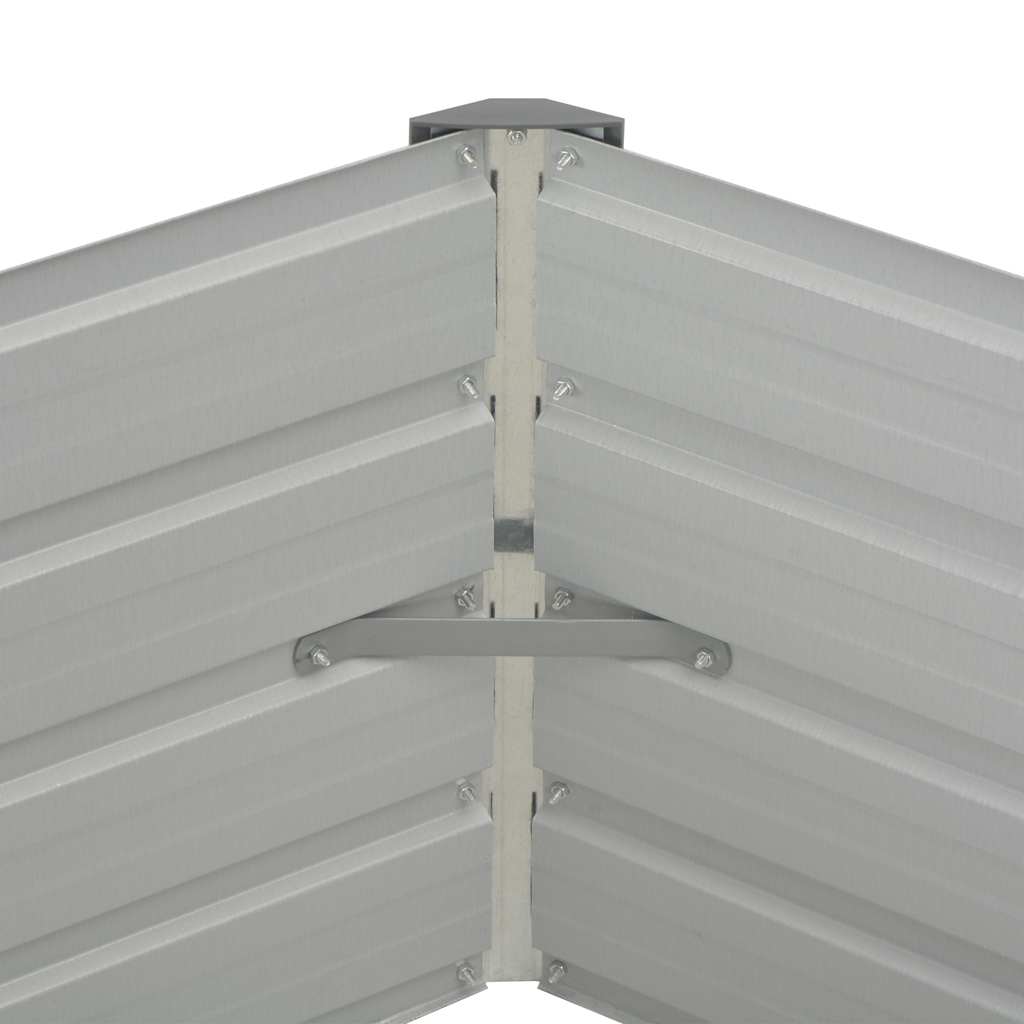 vidaXL Raised Garden Bed Brown 129x129x45 cm Galvanised Steel
