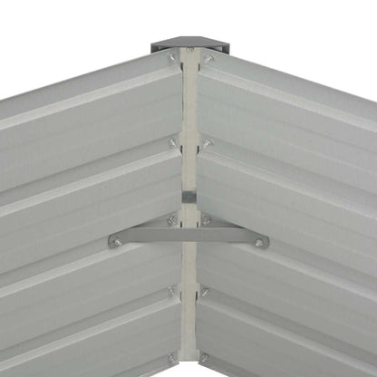 vidaXL Raised Garden Bed Brown 129x129x45 cm Galvanised Steel