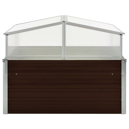 vidaXL Greenhouse | Brown | Galvanised Steel, PC board | Large | Durable