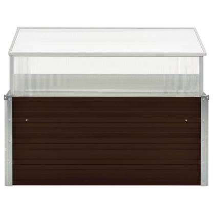 vidaXL Greenhouse | Brown | Galvanised Steel, PC board | Large | Durable