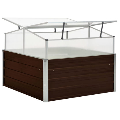 vidaXL Greenhouse | Brown | Galvanised Steel, PC board | Large | Durable