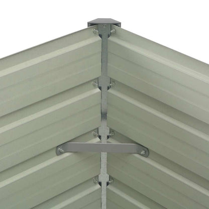 vidaXL Raised Garden Bed Brown 100x100x77 cm Galvanised Steel