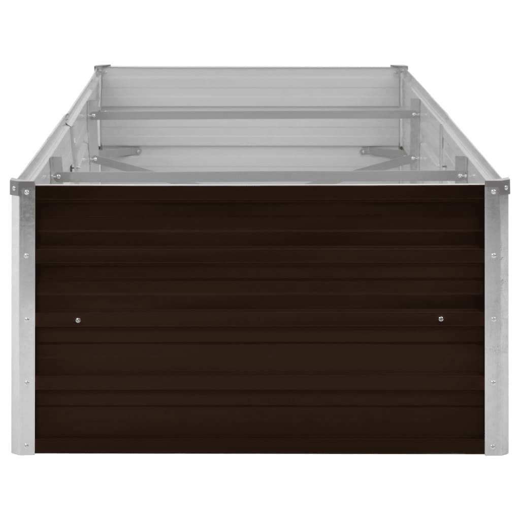 vidaXL Garden Raised Bed Brown 240x80x45 cm Galvanised Steel