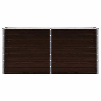 vidaXL Garden Raised Bed Brown 160x40x77 cm Galvanised Steel